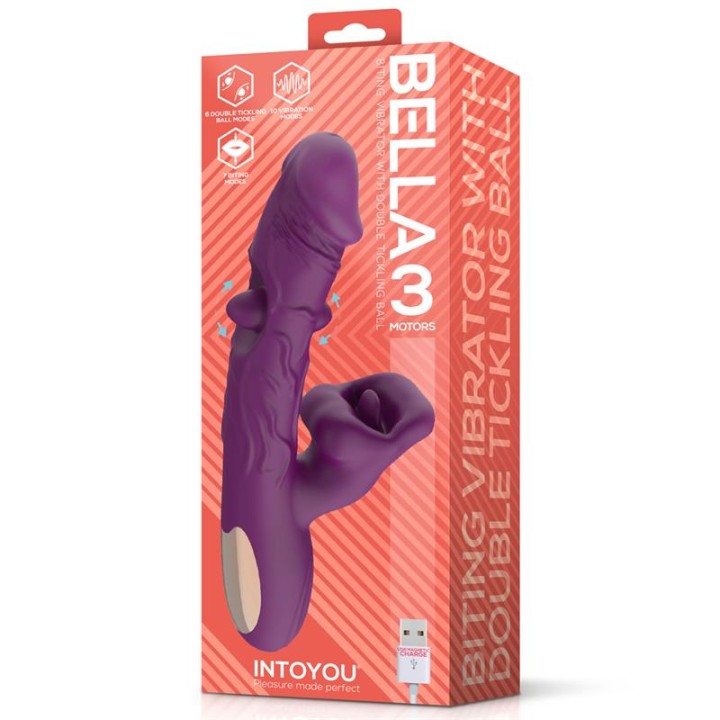 Bella Vibrador Dupla Bola Estimulante e Mordiscadora 3 Motores
