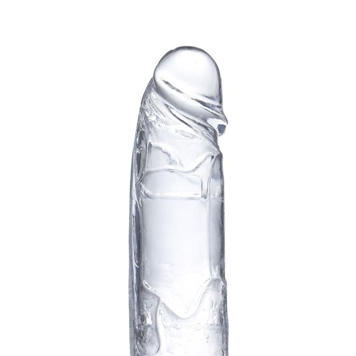 Dildo Realista com Testículos Material Cristalino 20 cm