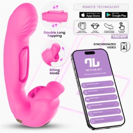 Bimby Vibrador com Mordida e Língua Dupla Tapping com APP