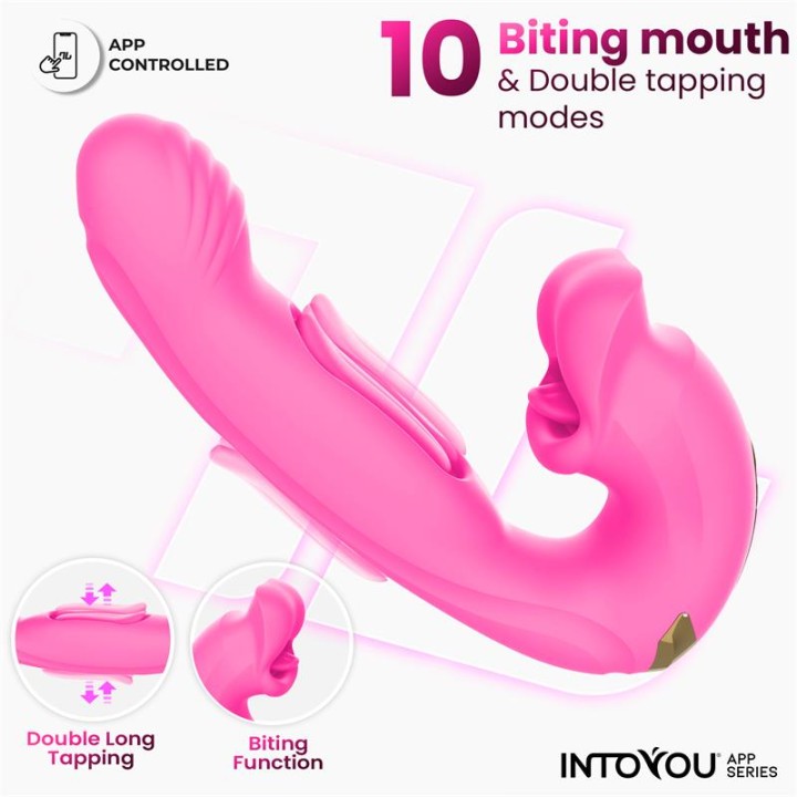 Bimby Vibrador com Mordida e Língua Dupla Tapping com APP