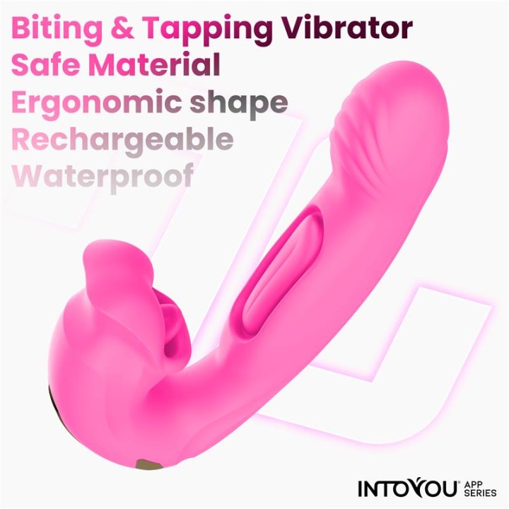 Bimby Vibrador com Mordida e Língua Dupla Tapping com APP