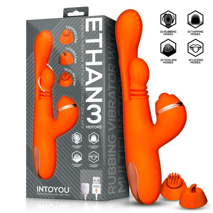 Ethan Vibrador Massagem 360º para Ponto G e Cabeças Intercambiáveis