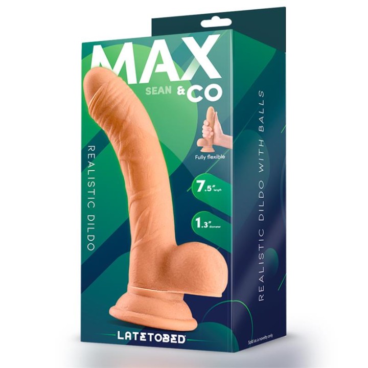 Dildo Realista Sean com Testículos 7.5" Natural
