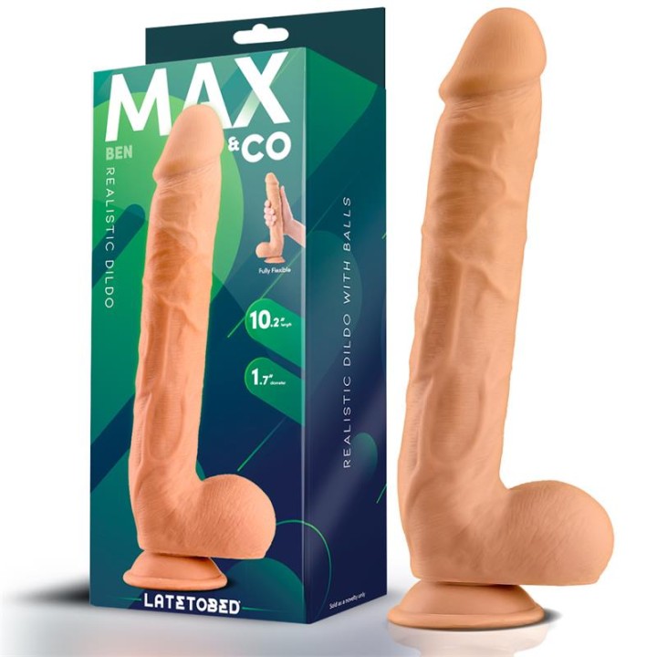 Ben Dildo Realista com Testículos 10.2 Natural
