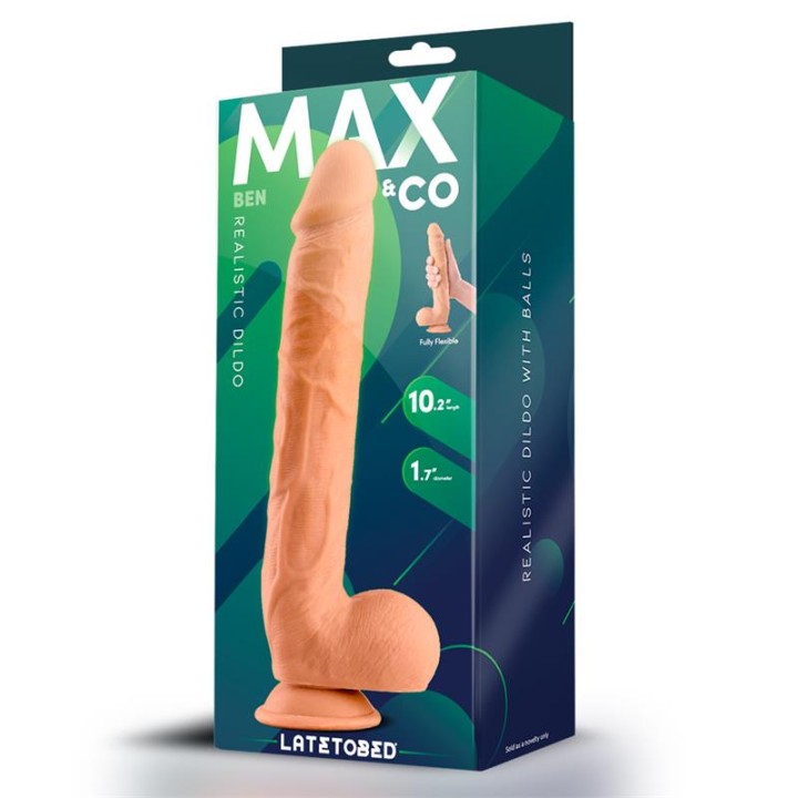 Ben Dildo Realista com Testículos 10.2 Natural