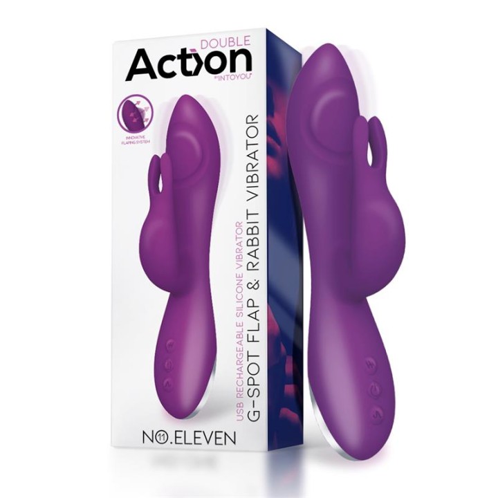 No. Eleven Vibrador com Coelho, Ponto G e Função de Pulsação USB Magnético Silicone