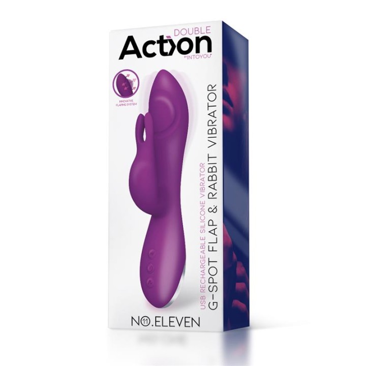 No. Eleven Vibrador com Coelho, Ponto G e Função de Pulsação USB Magnético Silicone
