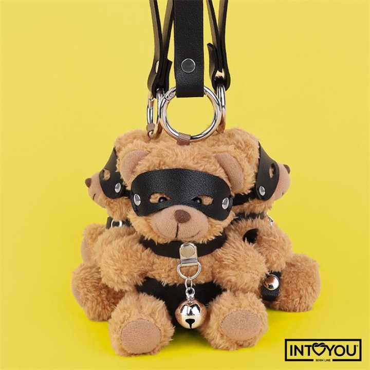 Porta-chaves Ursinho BDSM com Arnês Bearly