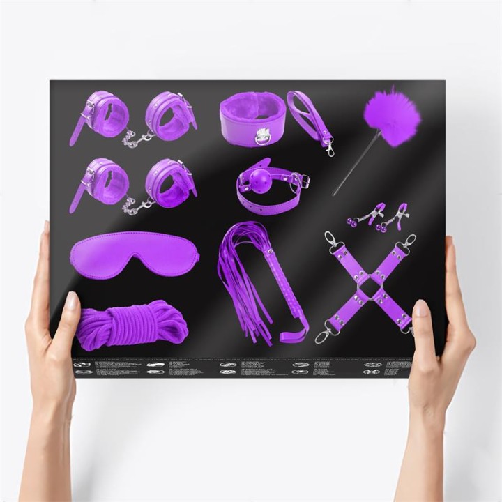 Conjunto de Bondage de 10 Peças Roxo