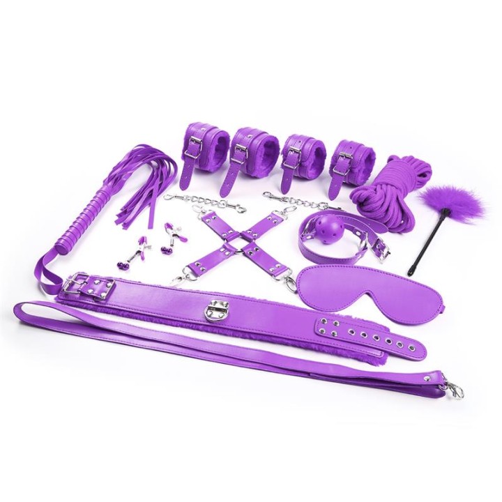 Conjunto de Bondage de 10 Peças Roxo