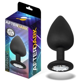 Plug Anal Brilhante com Joia Silicone Tamanho L 9.5 cm x 4.5 cm