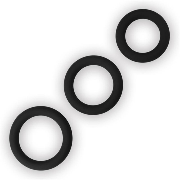 Pack de 3 Anéis para Pénis Power Plus Preto