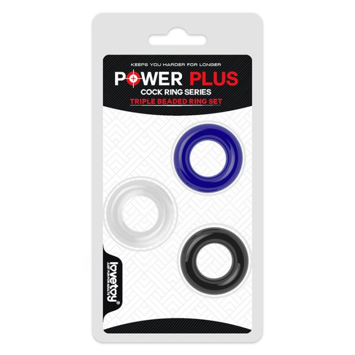 Pack de 3 Anéis para Pénis Power Plus