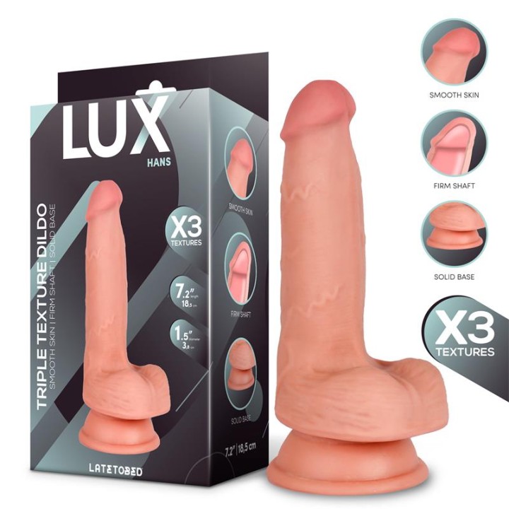 Dildo Hans Tripla Densidade com Testículos 7.2
