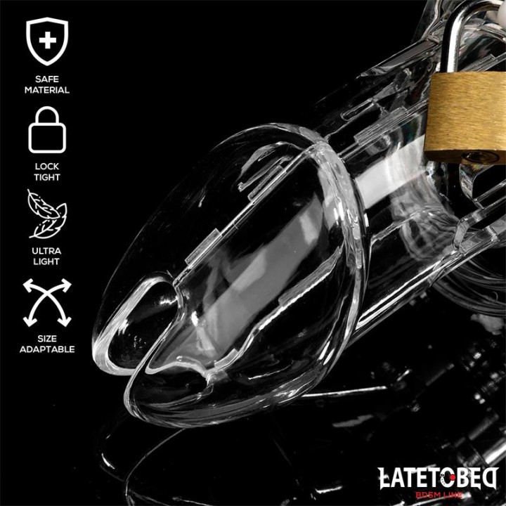 Gaiola de Castidade Long Transparente