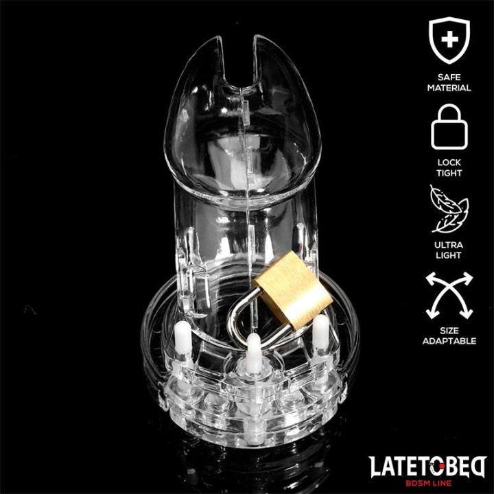 Gaiola de Castidade Long Transparente