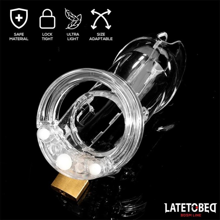 Gaiola de Castidade Long Transparente