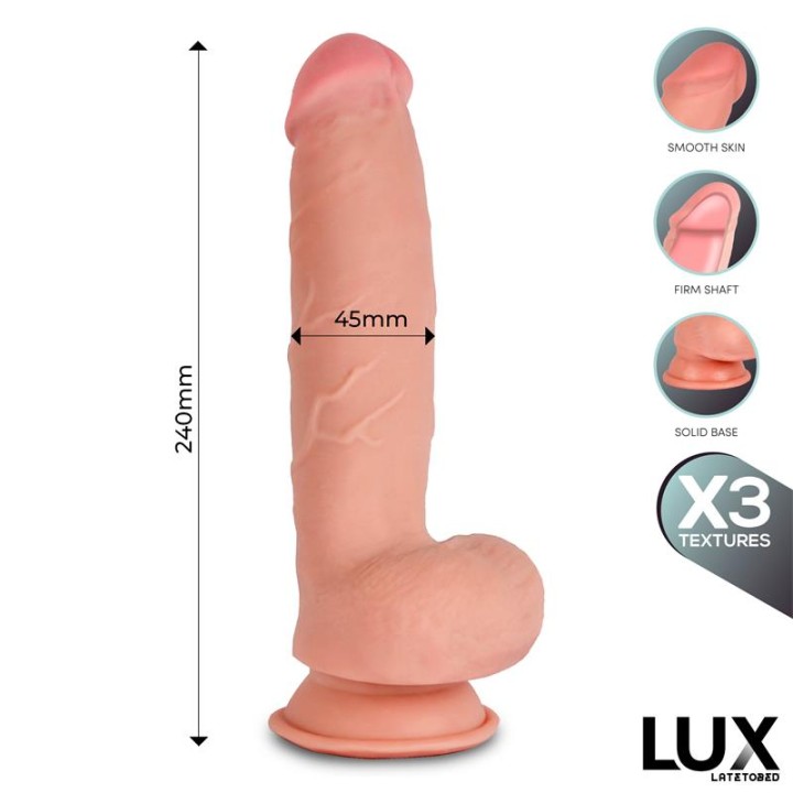 Klaus Dildo Tripla Densidade com Testículos 24 cm