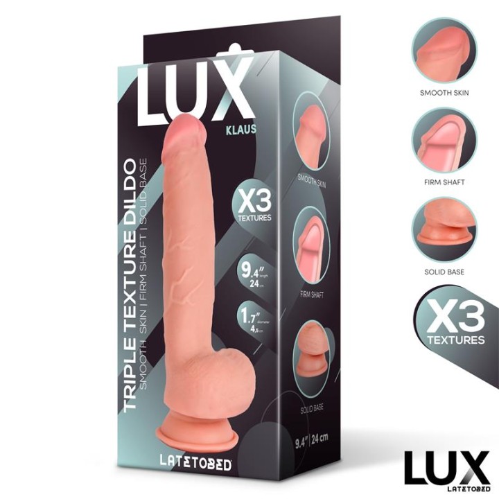 Klaus Dildo Tripla Densidade com Testículos 24 cm
