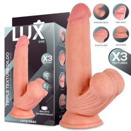 Dildo Dirk Tripla Densidade com Testículos Oscilantes 10"