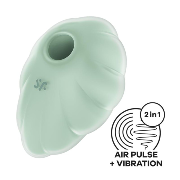 SATISFYER - CLOUD DANCER GREEN AIR PULSE VIBRATOR