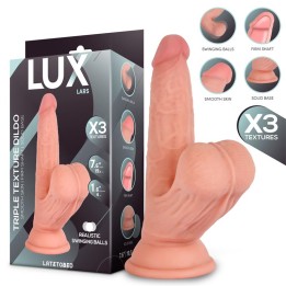 Dildo Lars Tripla Densidade com Testículos Oscilantes 7.6