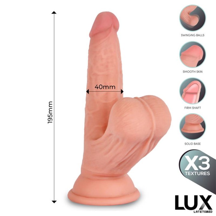 Dildo Lars Tripla Densidade com Testículos Oscilantes 7.6