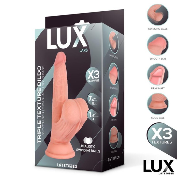 Dildo Lars Tripla Densidade com Testículos Oscilantes 7.6