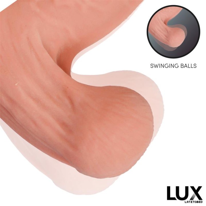 Dildo Paul Tripla Densidade com Testículos Oscilantes 8.2