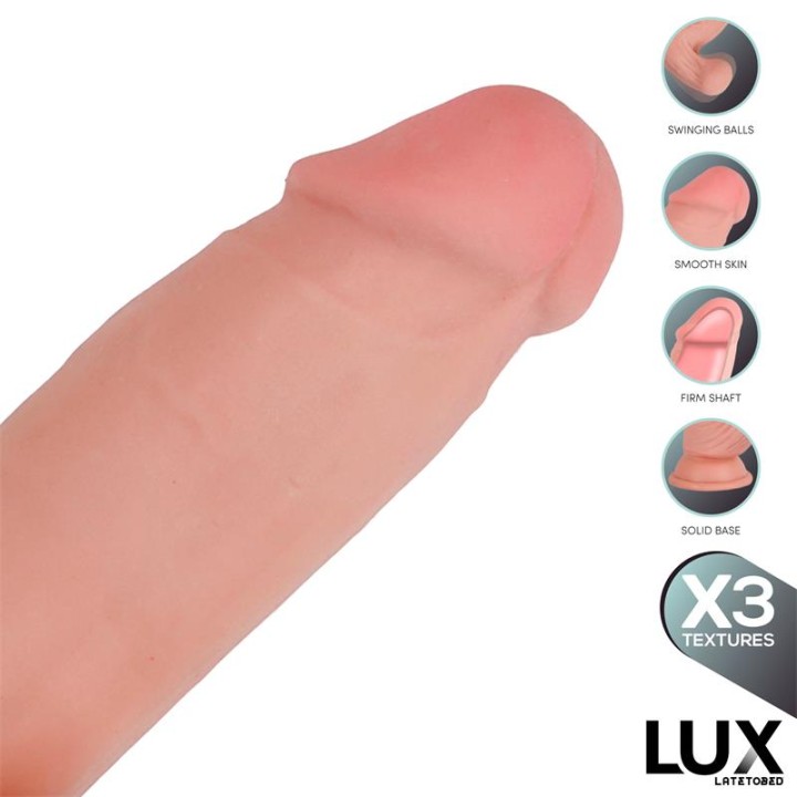 Dildo Paul Tripla Densidade com Testículos Oscilantes 8.2