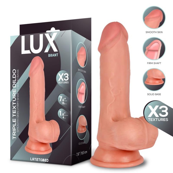 Brant Dildo Tripla Densidade com Testículos 7.6