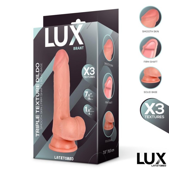 Brant Dildo Tripla Densidade com Testículos 7.6