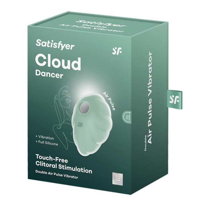 SATISFYER - CLOUD DANCER GREEN AIR PULSE VIBRATOR