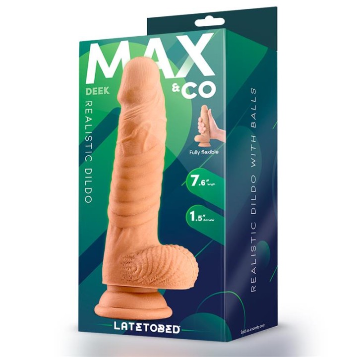 Deek Dildo Realista com Testículos 7.6 Natural