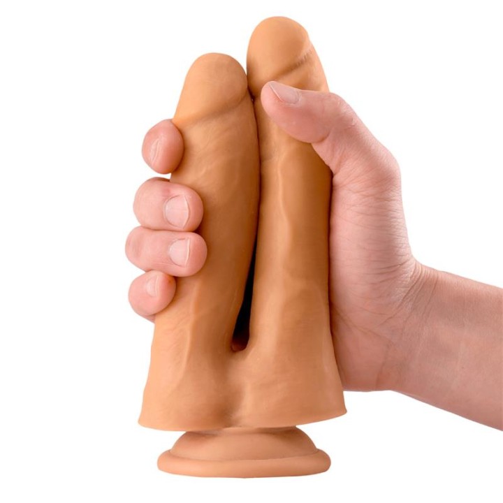 Dildo Duplo Realista Twin 7.1 Natural