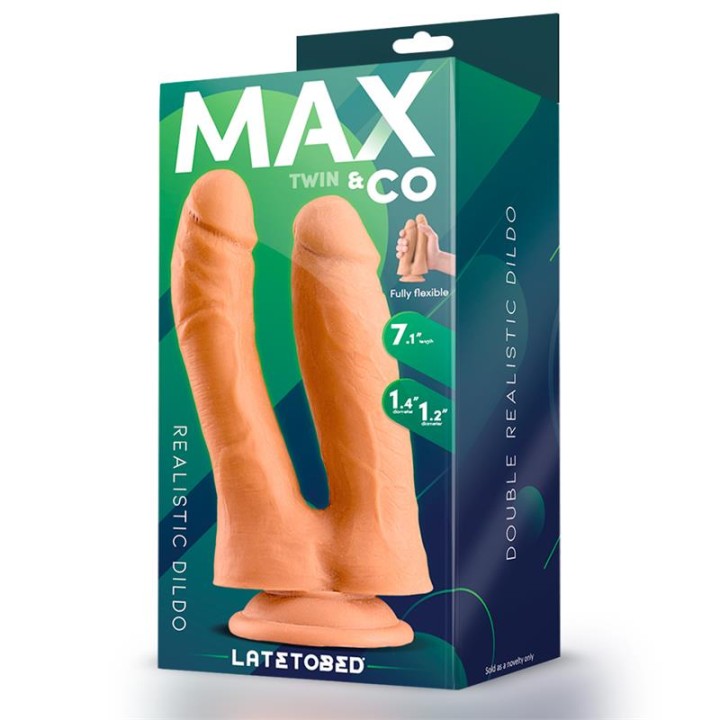 Dildo Duplo Realista Twin 7.1 Natural
