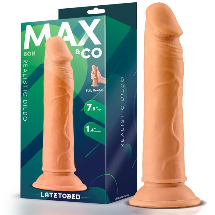 Dildo Realista Bon com Ventosa 7.5 Natural
