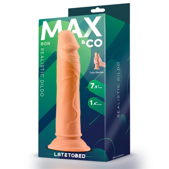 Dildo Realista Bon com Ventosa 7.5 Natural