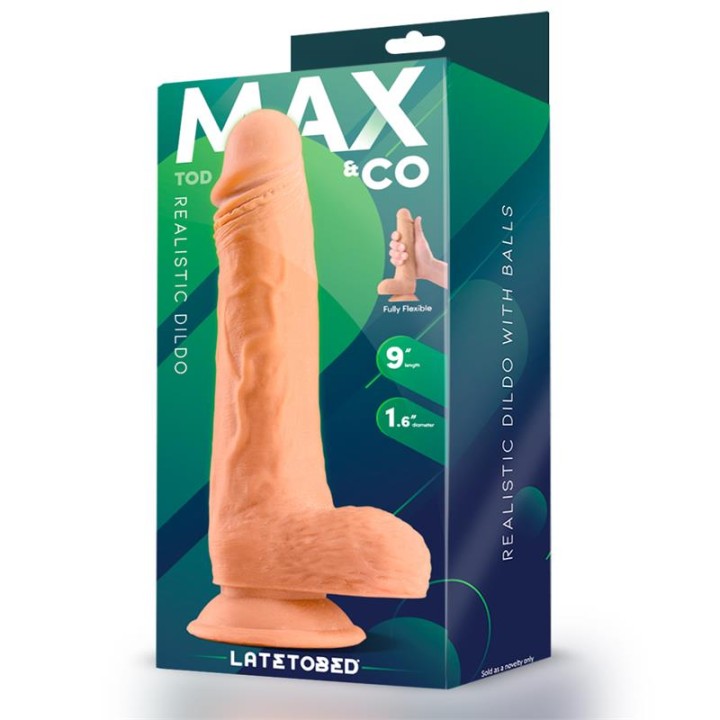 Dildo Realista Tod com Testículos 9" Natural