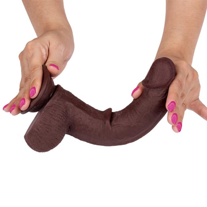 Dildo Realista Slidy Dupla Camada Retrátil e Orientável 9"