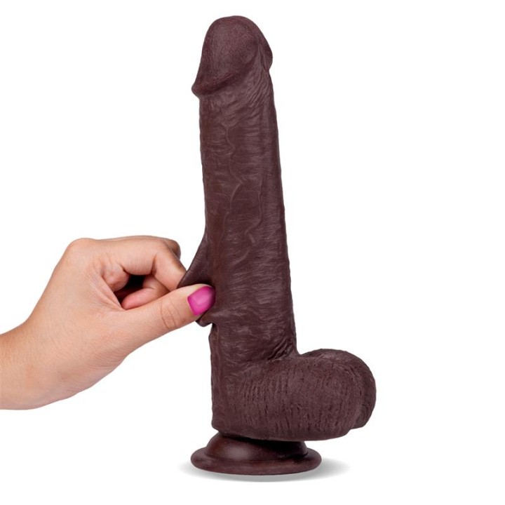 Dildo Realista Slidy Dupla Camada Retrátil e Orientável 9"