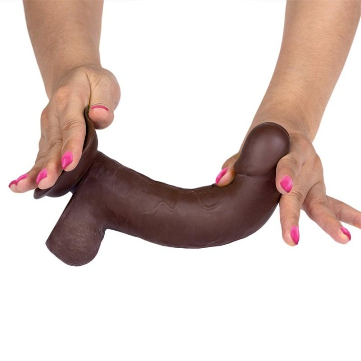 Dildo Realista Slidy Dupla Camada Retrátil e Orientável 8"