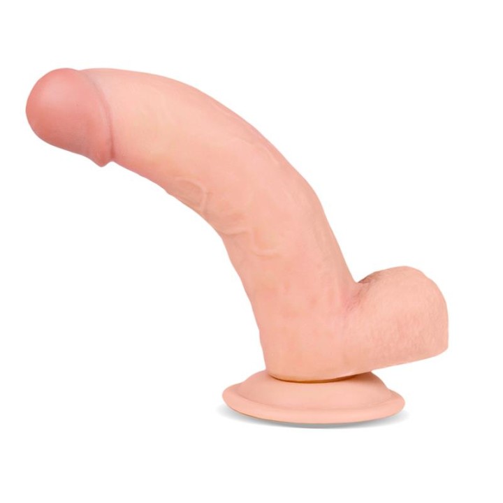 Slidy Dildo Realista Dupla Camada Retrátil e Orientável 8"