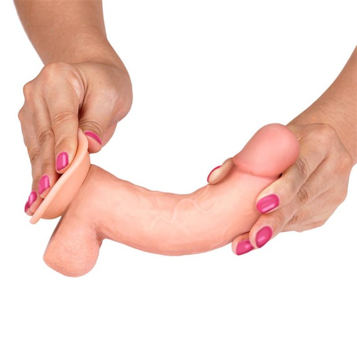 Slidy Dildo Realista Dupla Camada Retrátil e Orientável 8"