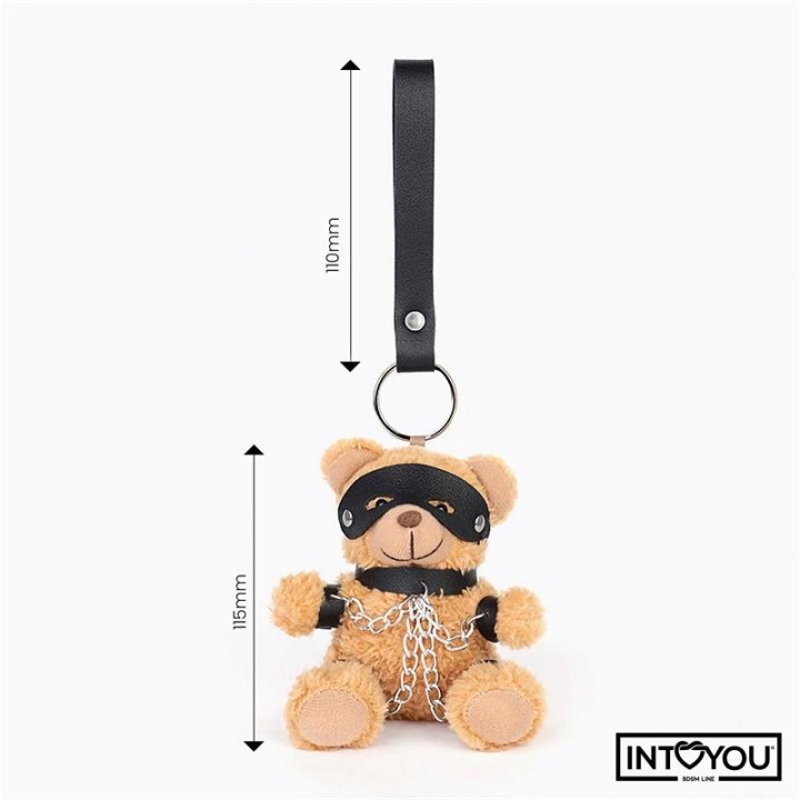Bubu Porta-chaves de Ursinho BDSM com Correntes