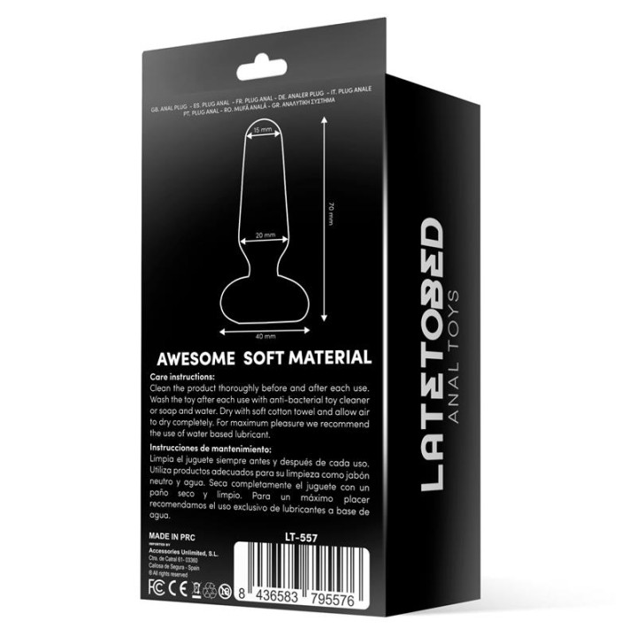 Doon Plug Anal em Silicone Preto