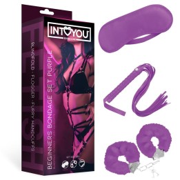 Conjunto de Bondage para Iniciantes 3 Peças Roxo