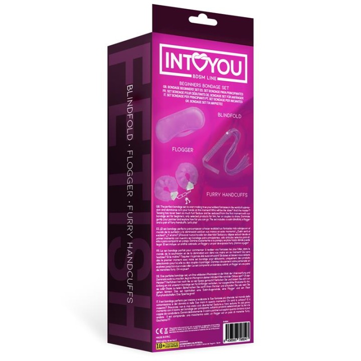 Conjunto de Bondage para Iniciantes 3 Peças Roxo