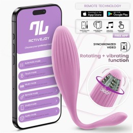 Ovo Vibratório com Bolas Internas com Rotação e APP USB