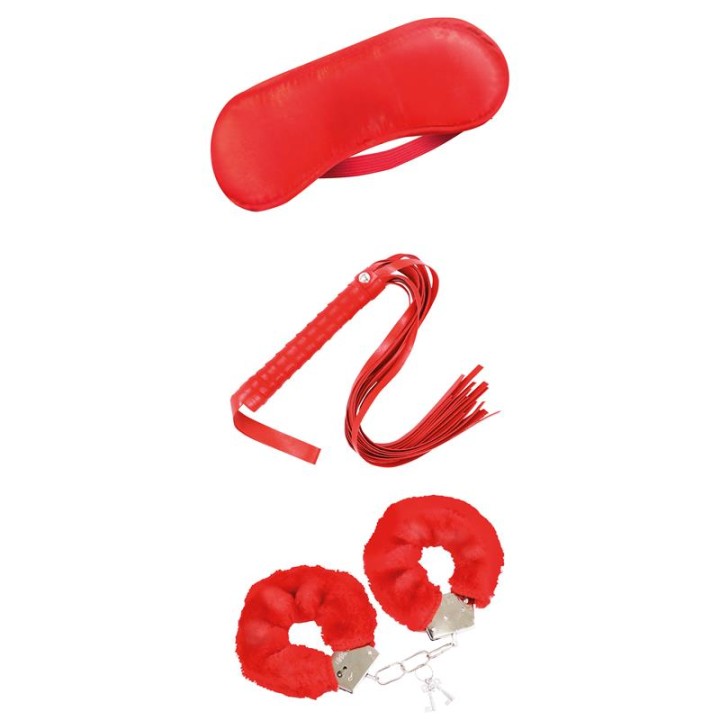 Conjunto de Bondage para Iniciantes 3 Peças Vermelho